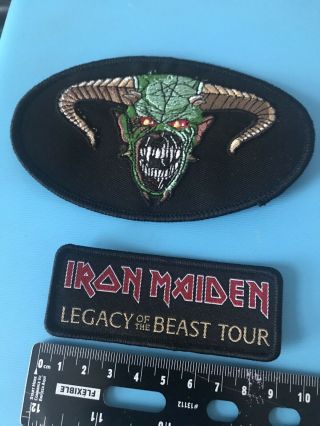 2x Iron Maiden Maiden Legacy Of The Beast Tour Patch Not Vintage T Shirt