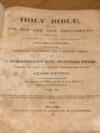 Adam Clarke’s Seven Volume 1811 Commentary and Notes on The Bible 6