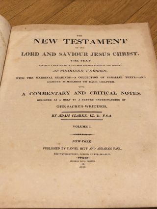 Adam Clarke’s Seven Volume 1811 Commentary and Notes on The Bible 7