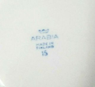 Arabia Finland Blue Anemone Saucer Mid Century Modern MCM 6 3/8 
