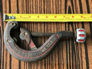 Vintage Reed Mfg Co 1 - 3 " Adjustable Tubing Pipe Cutter Model Tc3 Erie Pa.  U.  S.  A.