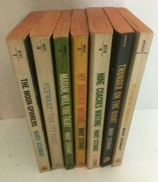Set of 7 Mary Stewart Vintage Paperback Novels by Crest Books - 2