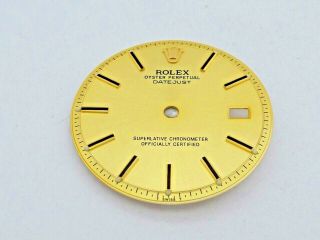 Vintage Rolex Oyster Golden Dial With Date Just 3035 Watch Repainted Dial Exce