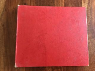 Vintage Red 10” 78rpm Record Storage Album Book 10 Sleeves