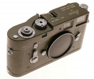 Leica Olive M2 Safari Re paint improved view finder restored 2