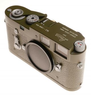 Leica Olive M2 Safari Re paint improved view finder restored 4