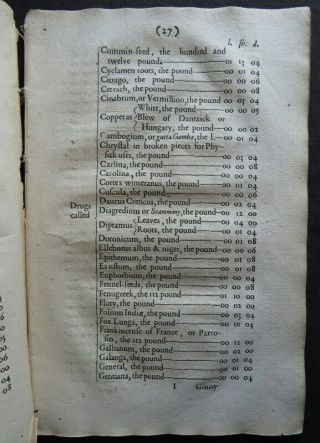 COMMONWEALTH TARIFF 1657 MERCHANDIZE VALUE Cromwell Act EXCISE COST DUTY TAX 10