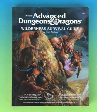 1986 Advanced Dungeons & Dragons Wilderness Survival Guide Vtg D&d