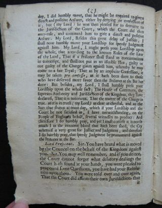 SPEECHES TRYAL CHARLES I 1649 ENGLISH CIVIL WAR Court Proceeding JAN 25 Mabbot 3