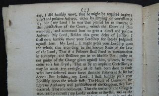 SPEECHES TRYAL CHARLES I 1649 ENGLISH CIVIL WAR Court Proceeding JAN 25 Mabbot 4