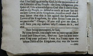 SPEECHES TRYAL CHARLES I 1649 ENGLISH CIVIL WAR Court Proceeding JAN 25 Mabbot 8