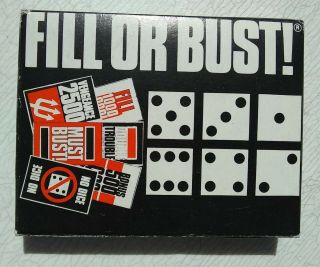 Fill Or Bust By Bowman Games Cards & Dice Game Complete 1987 Vtg