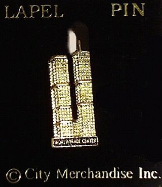 World Trade Center Vintage Pre 9/11 Lapel Pin Ny Twin Towers Wtc Mt On Card
