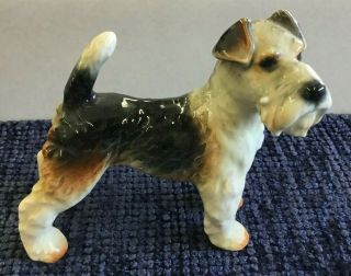Vintage Goebel W Germany Porcelain Schnauzer Terrier Dog