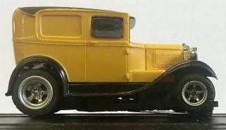 Vintage 1975 Aurora AFX Slot Car 37’ Ford 1937 Model A Yellow Black HO Complete 2