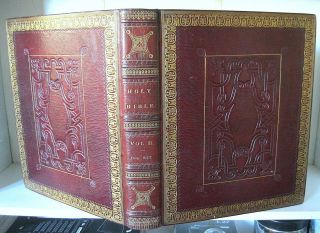 Fine Bindings 6 Volume Holy Bible By Thomas Scott,  1812.  Full Leather Bound Set. 6