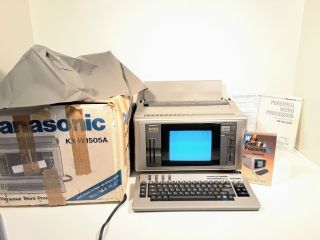 Very Rare Panasonic Kx - W1505a Personal Word Processor Computer With Accessories