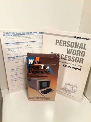 Very Rare Panasonic Kx - W1505A Personal Word Processor Computer With Accessories 4