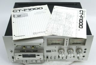Vintage Pioneer Ct - F1000 3 - Head Cassette Deck Tape Player