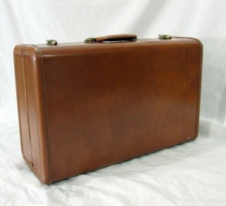 Samsonite Vintage 1950s Brown Suitcase Luggage Mid Century Shwayder Bros