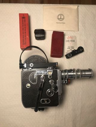 Paillard Bolex H16 16mm Film Camera,  Includes 2 Lenses,  Case,  Accessories