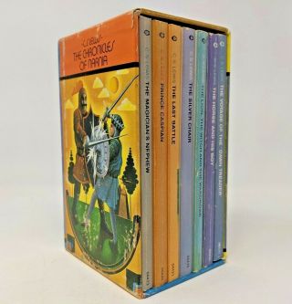 Vintage 1978 The Chronicles Of Narnia By C.  S.  Lewis Box Set 7 Paperback Books