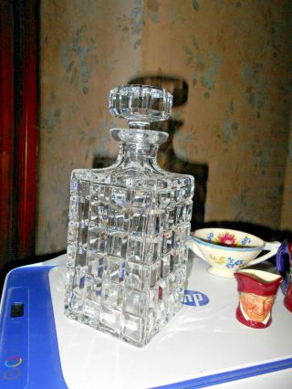 Helsinki by Atlantis Portugal Full Lead Crystal Whisky Decanter Vintage 8