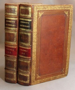 Samuel Johnson / Dictionary Of The English Language In Which Signed 1st Ed 1773