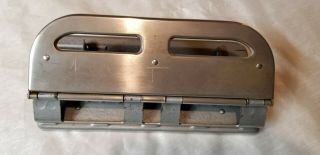 Heavy Duty Paper Hole Punch Acco Mutual 300 Adjustable Up To 4 Holes Vintage
