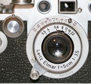 Leica IIIf Red Dial With Self Timer Body,  Leitz Elmar 5cm f3.  5 Red Scale 7