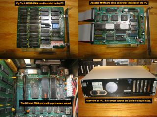 IBM PC and XT 5150 5160 CGA Monitor Keyboard Parts 8088 8087 Software Books 6