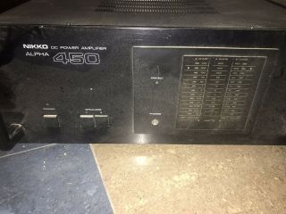 Nikko Alpha 450 2 - Channel Vintage Dc Power Amplifier