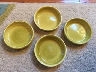Russel Wright Vintage American Modern Chartreuse Set 4 Coasters