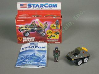 Vtg Coleco Starcom Shadow Invader Rapid Strike Vehicle W/figure,  Box
