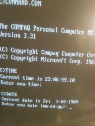 1987 Compaq Deskpro 286e complete W/ Reference Guide. 8