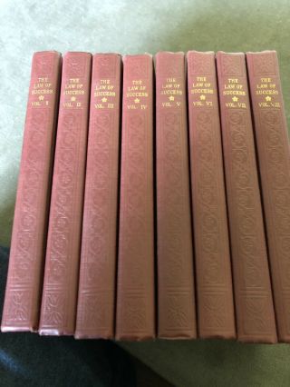 The Law Of Success In Sixteen Lessons.  8 Volume Set.  (1939) Napoleon Hill.