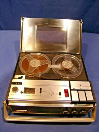 Vintage Sony Reel To Reel Tape Recorder Tc - 800b With Power Cord