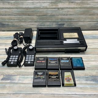Vintage Colecovision System With Controllers And 7 Games