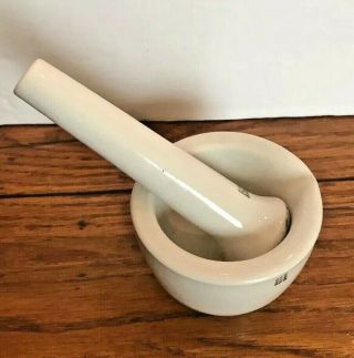 Vintage Small Mortar And Pestle Lab Medical Pharmacy Coors Usa 52006