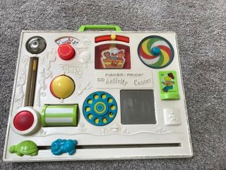 Vintage Fisher Price Activity Center Busy Box 134 Baby Crib Toy Infant 6 - 12 Mos