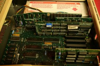 Apple IIE Computer A2S2064 W/ A2M2010 Monitor & A2M0003 Drive RAMWORKS III 5