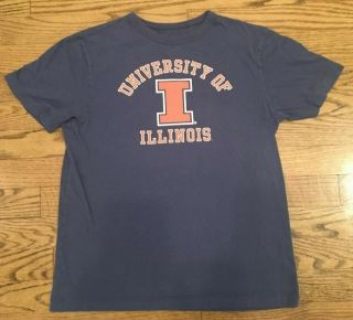 Youth Ncaa Vintage University Of Illinois Fighting Illini T - Shirt Size L