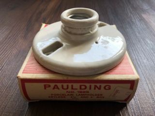 Vintage Paulding Porcelain Ceiling Lampholder Light Sockets - Standard Bulb Size 2
