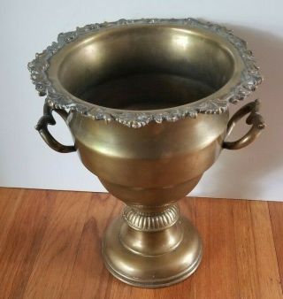 Vintage Brass Wine Champagne Ice Bucket Cooler 12 "