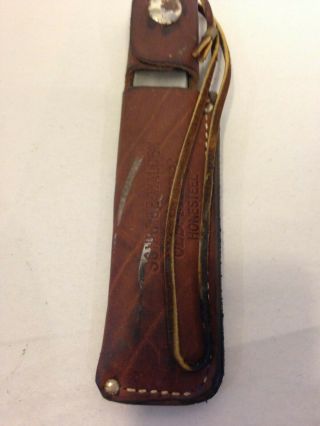 Vintage Schrade - Walden Old Timer Honesteel Knife Sharpener,  Leather Sheath,  Box