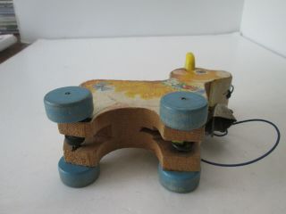 Vintage 1961 Fisher Price Bossy Bell Cow Pull Toy with Movement 3893 5
