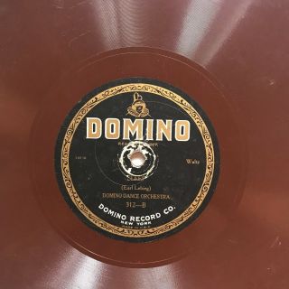 Vtg Domino Dance Orchestra Waltz 78rpm Red Shellac/black Label Domino 312
