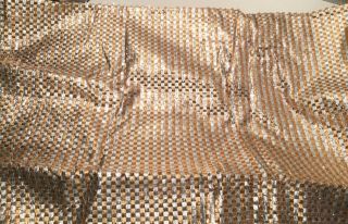 Vintage Gold and Silver Eyelash Fabric Squares Home Decor 3.  5 Yds x 40 