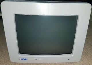 Atari Sc1224 Goldstar Rgb Color Display Monitor W/ Audio Toggle Jack