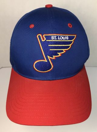 Nhl Vintage St Louis Blues Snapback Hat Colorful Logo Stanley Cup Pristine